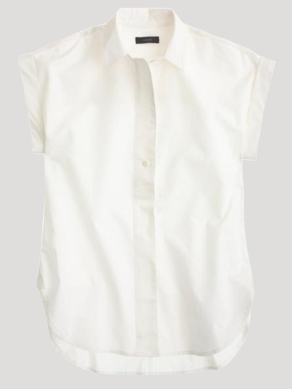 J. Crew white cotton poplin popover shirt sz 2